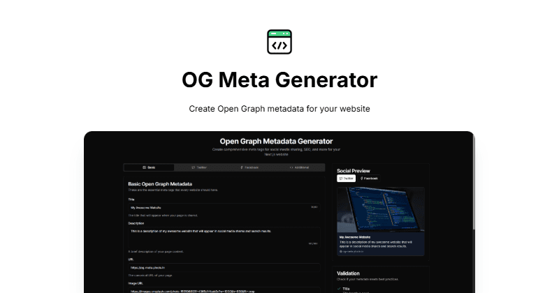 Boost Your Website's Visibility: A Comprehensive Guide to OG Meta Generator by YTools